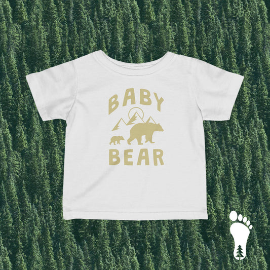 Muddy Toes - Cute Baby Bear Tee for Infants, Toddler T-Shirt, Animal Graphic Tee, Baby Outfit, Gift for New Parents, Adventure Clothing